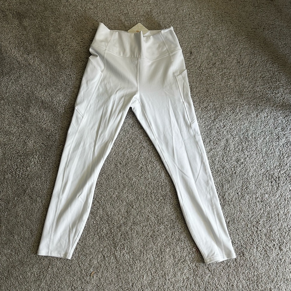 White High-Waisted Leggings